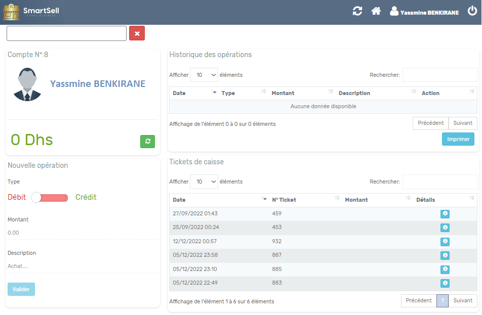 caisse enregistreuse, gestion des clients, gestion des fournisseurs, gestion crédits clients